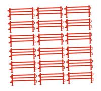 CIYODO 120pcs Miniature Sand Table Fence Plastic Red Simulation Model