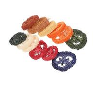 CIYODO 12pcs Dental Care Loofah Chews for Small Rabbits Hamsters Guinea Pigs Pet Rat Toys Boredom Breakers