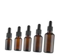 CIYODO 12pcs Essential Oil Bottle Glass Dropper Bottle Brown Refillable for Travel Accessories