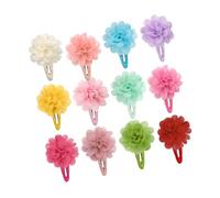 CIYODO 12pcs Hair Clips with Floral Chiffon Design Soft Non-irritating Alligator Hairpins for Hair Styling Accessories