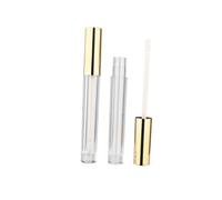 CIYODO 12pcs Lip Gloss Storage Tubes Round Cosmetic Containers for Lip Glaze and Dye Liquid Portable Lightweight Design with Creative Golden Cap for Travel and DIY Makeup