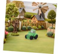 CIYODO 12pcs Mini Resin Farm Scene Vehicles Micro Tractor Figurines for Dollhouse Accessories Realistic Craftsmanship for Fairy Garden and Micro Landscape Decorations Collector Miniature