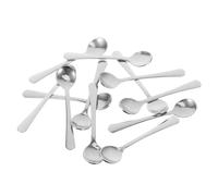 CIYODO 12pcs Mini Stainless Steel Coffee Spoons Sugar Scoops Compact Dessert Teaspoons for Ice Cream Tea Condiment Kitchen Use