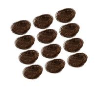 CIYODO 12pcs Miniature Artificial Bird Nests Realistic Cold Dish Garnish Woven Bird Nest Decor for Garden Photography and Home Office Decoration