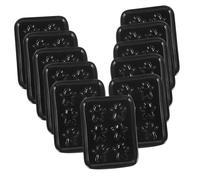CIYODO 12pcs Miniature Dollhouse Kitchen Baking Pans for Girl Role Play Compact Black Mini Bakeware Accessories for Dollhouse Decoration and DIY Projects