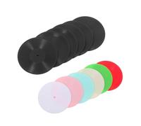 CIYODO 12pcs Miniature Vinyl Records for Dollhouse Decoration Realistic Simulated Black Record Props with Large and Medium Vintage Music Accessories for Dollhouse Collectors and Photo