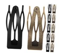 CIYODO 12Pcs Multi-use Snap Hair Clips for Women and Convenient Metal Barrettes in Black and Antique Blue Practical Hair Accessories for Styling Straight Curly Ponytail