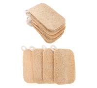 CIYODO 12PCS Natural Loofah Dish Scrubber Set Soft Palm Brush Eco-Friendly Kitchen and Bathroom Cleaning Sponges for Dishes, Pots, and Sink