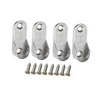 CIYODO 12Pcs Oval Rod Accessories Wardrobe Tube Support Brackets with Screws Cast Metal Closet Rod End Supports for Clothes Hanging Furniture Hardware for Standard