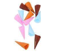 CIYODO 12pcs Realistic Fake Ice Cream Cone Props Lifelike Decor for Pretend Play Educational Miniature Cones for for Creative Exploration