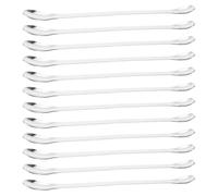 CIYODO 12pcs Stainless Steel Double Ended Lab Sampling Spoons Measuring Tools for Reagents Mixing Kitchen Classroom Crafts Easy to Clean Lightweight Design