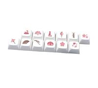 CIYODO 12pcs Thermal Sublimation Cherry Profile Keycaps Custom Gaming Key Cap for Mechanical Keyboards Sturdy and Oil-resistant for Diy Enthusiasts
