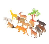 CIYODO 12pcs Wild Forest Animal Figurines Set, Miniature Reptile and Desert Creatures, Educational Animal Playset for Birthday Party Decorations and Shower