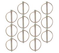 CIYODO 12pcs Zinc Plated Locking Ring Pins Heavy Duty Tractor Lock Pins with Spring-loaded for Secure Trailer Hitch Clips Agricultural Truck Accessories