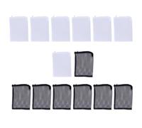 CIYODO 14 Pcs Fish Tank Mesh Bag Aquarium Mesh Bag with Zipper Opening Reusable Nylon 7.86x5.89x0.12inch for Aquarium Volcanic Filtering Materials Biosphere
