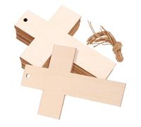 CIYODO 15pcs Cross Shaped Bookmark DIY Blank Bookmarks 4.32x2.95x0.08in Sturdy Wooden Material Decoration for Students and Writers