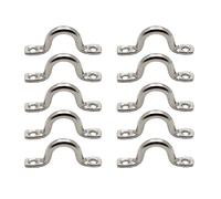 CIYODO 15pcs Stainless Steel U-shaped Plate Staple Ring Boat Handle with Large Bearing Capacity and Easy Installation for Marine Dinghy and Kayak Accessories