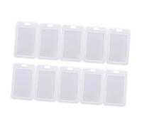 CIYODO 15Pcs Transparent Clamshell Bus Card Holders Badge Protectors for Students Teachers Employees Practical Storage Sleeves for Daily Use