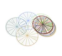 CIYODO 16 Sheets Fraction Circles Educational Math Cognition Learning Tool for Elementary School Fractions Understanding and Operations Safe Smooth Edges Classroom and Home Use