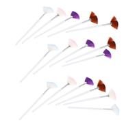 CIYODO 16pcs Fan Makeup Brush Long Handle Facial Mask Applicators Loose Powder Blending Cosmetic Brushes Kit with Synthetic Fibers for Daily Highlighting and Precision Setting