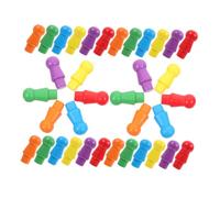 CIYODO 180pcs Wooden Chinese Checkers Pawns Colorful Human-shaped Game Pieces Tabletop Markers for Creative Play and Board Game Replacement Accessories