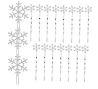 CIYODO 18pcs Snowflake Rhinestone Hair Barrettes for Sparkly Hair Clips for Christmas Wedding Party and Daily Wear