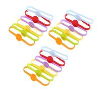 CIYODO 18pcs Stretchable Silicone Wine Charms Cup Markers Reusable Drink Identifier Bands for Glasses Beer Bottles Party Supplies in Colors