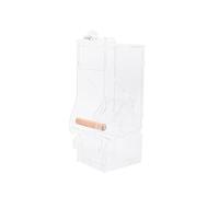 CIYODO 1pc Acrylic Parrot Feeder Automatic Birds Feeding Bowl for Budgerigar and Canary Easy to Clean Transparent Design for Healthy Feeding for Bird Cages