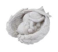 CIYODO 1pc Cat Stone Figurine Memorial Angel Pet Tombstone Resin Statue for Garden