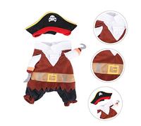 CIYODO 1Pc Halloween Pet Costume Pirate Outfit for Dogs Comfortable Breathable Dog Clothing for Halloween Celebrations Cute Attract Attention the Pet Owners
