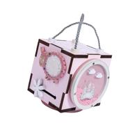 CIYODO 1pc Pink Wooden Busy Cube Montessori Cognitive for Early Learning Busy Board Basic Life Skills Educational for Parent Interaction Birthday present