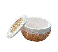 CIYODO 1Pc Wicker Weaving Craft Food Basket Versatile Dessert Pastry Storage Basket for Bread Sourdough Proving and Food Serving Ideal for Home Kitchen and Outdoor Use
