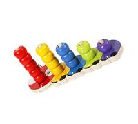 CIYODO 1Set Caterpillar Shaped Building Blocks Colorful Stacking Fun Early Education Blocks for Construction Develops Color Recognition and Hands Skills