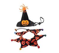 CIYODO 1set Pet Halloween Hat Neckerchief for Dogs and Cats Cozy Costume Accessory for Parties Festivals and Daily Wear for Pumpkin Parties and Cosplay Events