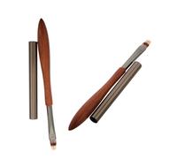 CIYODO 2 Pcs Gel Nail Brush Multifunctional Nail Art Brushes with Handle for Gradient Effects and Blending Techniques