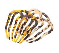 CIYODO 2 Pcs Vintage Retro Seven-tooth Hair Combs Leopard Print Creative Hair Accessories for Women Elegant Updo Styling Suitable for Parties Festivals and Daily Use