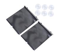 CIYODO 2 Set Retractable Car Window Curtains Black PVC Roller Sun Shades Heat Insulation Privacy Screens for Vehicle Side Windows Easy to Install