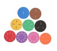 CIYODO 2 Sets Fraction Learning Trays Educational Teaching Aids for Students Math Resources Color-coded EVA Circles Visualize Addition Subtraction Multiplication Random Color