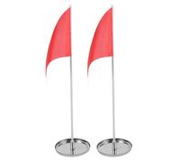 CIYODO 2 Sets Golf Putting Green Hole Cup with Flag - Stainless Steel Flagstick & Hole Cup - Portable Golf Pin Flag for Garden Yard Training Accessories