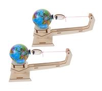 CIYODO 2 Sets Gravity Science Experiment STEM Educational Earth Moon Physics Globe Puzzle Wooden Science Puzzle for Home School Learning