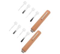 CIYODO 2 Sets Magnet Nail Tool Dual-ended Nail Art Tool 3-in-1 Design with Solid Wood Handle Stable Magnetization and Replaceable Fine Detail Brush for Beginners and Home Use