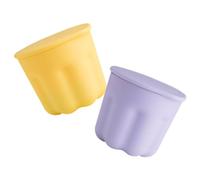 CIYODO 2 Sets Makeup Brush Cleaning Bowls with Silicone Pads for Gentle Cosmetic Brush Cleansing and Drying Rack Beauty Tool Cleaning Boxes for Eyeshadow