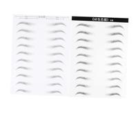 CIYODO 2 Sheets Eyebrow Sticker Patch Hair Like Simulation Curved Design for Women Natural Look Easy Application