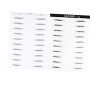 CIYODO 2 Sheets Simulated Eyebrow Patch Shape Permanent Brow Kit Men Artificial Eyebrow Patch Stick Brown Dark Benefit Brow Hair-like Simulation Black