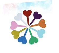 CIYODO 200Pcs Thickened Plastic Plant Tags Colorful Lightfast Heart Shaped Gardening Classification Labels Durable PP Insert Cards for Succulent Garden Decoration Multi Color Mix