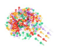 CIYODO 200pcs Xmas Tree Replacement Bulbs Plastic Round Faceted Globe | Multicoloured Effects, Tool Free Insertion, for Ceramic Tree Holes and Living Room Display