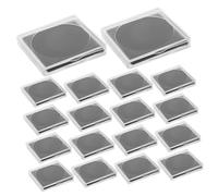CIYODO 20PCS Clear Coin Collection Boxes with Adjustable Pads Portable Small Square Coin Display Holders for Various Medals Tokens Multipurpose Organizer for Collectors