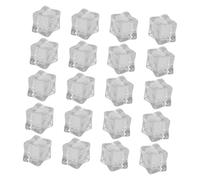 CIYODO 20pcs Fake Ice Cubes Plastic Square Simulation Decorative Ice Cubes for Bar Themed Decor and Photography Props