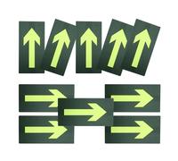 CIYODO 20Pcs Glow-In-The-Dark Directional Arrow Stickers for Trail Marking, Waterproof PVC Weather-Resistant Outdoor Safety Decals for Camping Hiking Path Visibility