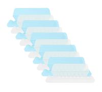 CIYODO 20Pcs Hanging File Folder Tabs Plastic Detachable File Identification Labels for Office Desk Organization Suspension Tabs for Filing Folders Blue Transparent